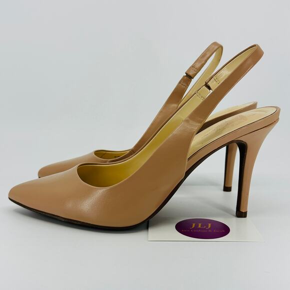 Jessica Simpson Womens Lallita Nude Pointed Toe Slingback Pump Heels Size 8 - Picture 5 of 12